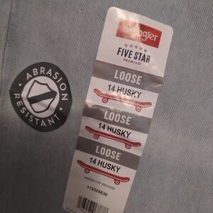 Boys 14 Husky Light Blue Bleached Wrangler Jeans BNWT